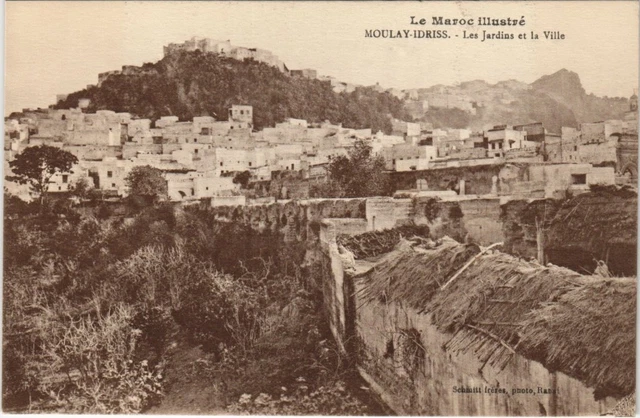 CPA AK MOROCCO Illustrious MOULAY-IDRISS Les Jardin et la Ville (38785)