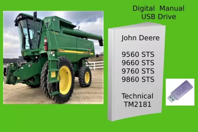 John Deere 9560 STS 9660 STS 9760 STS 9860 STS Combine Technical Manual See Desc