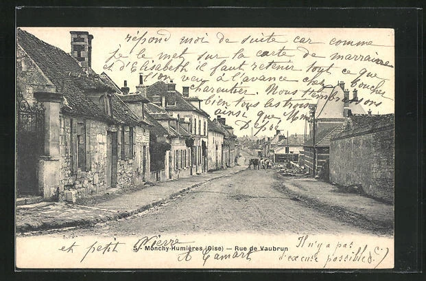 CPA Monchy-Humiéres, Rue de Vaubrun