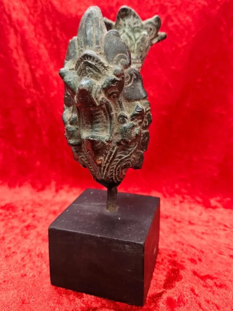 Vintage Khmer Naga Bronze Statue