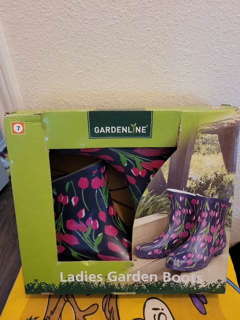 Gardenline Rubber Garden Ankle Boots Women's Floral Size 7
