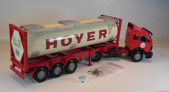 NZG 1/43 Nr.317 Mercedes Benz Tankzug Hoyer Hamburg Werbemodell OVP #6751 3