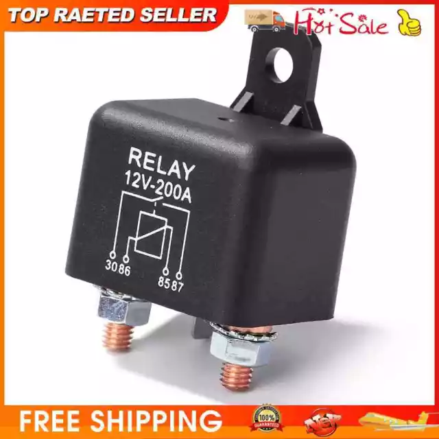 200A 12V DC Split Charge Winch Relay 4 Pin Normally Open for Car Van Boat Marine