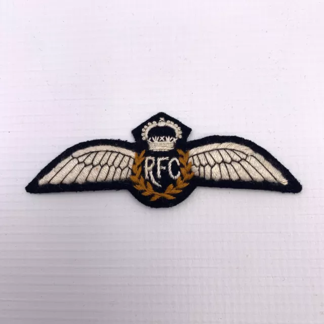 Vintage Royal Flying Corp RFC Pilot Wings 4" Military Patch