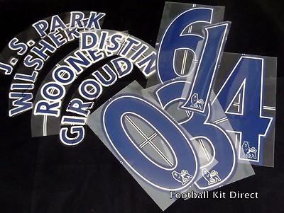 Ufficiale Premier League Lextra 07-12 giocatore di football Navy lettera Taglia 