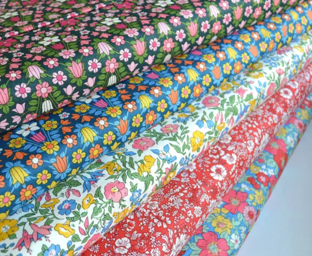 LIBERTY FABRIC  - Flower Show Midsummer - Quilting 100% Cotton Craft Quilt