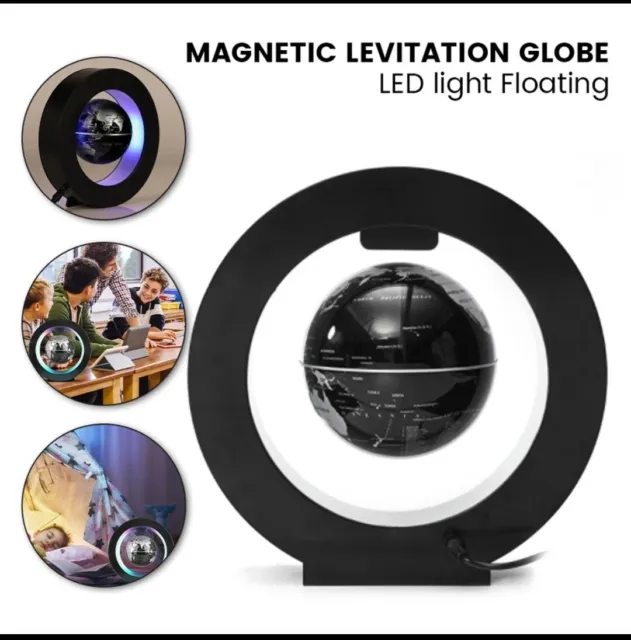 Magnetic Levitating Floating Globe LED Lights O Shape Anti Gravity World Lamp