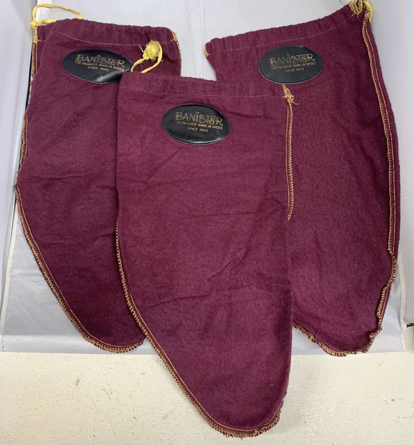 Lote de 3 bolsas rojas para zapatos baranister de 14