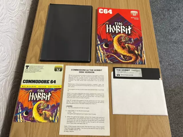 Working Rare Melbourne House The Hobbit Commodore 64 Disk -🤔Make An Offer🤔