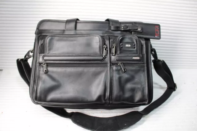 Tumi Alpha Expandable Organizer Laptop Briefcase Ballistic leather EUC 96141d4