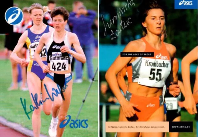 LOT 2 Autogramme Kathrin Weßel + Luminita ZAITUC Marathon Leichtathletik  xyz