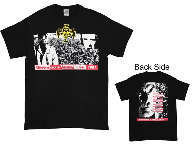 "1991" Queensryche Operation Mindcrime "Tourr" Shirt Double Sided T-Shirt