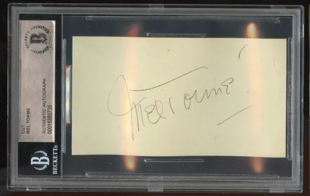 Mel Torme signed 2x3.5 cut autograph American Musician Singer The Velvet Fog BAS