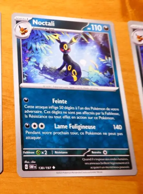 Pokemon Obsidian Flames Card Noctali 130/197 En Vf Obf New 2023