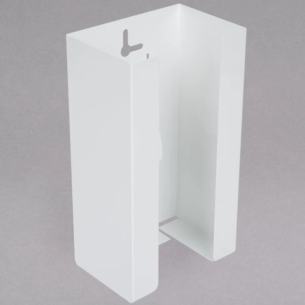 White Disposable Glove Dispenser Sanitary Commercial Rack Mounted Long Life