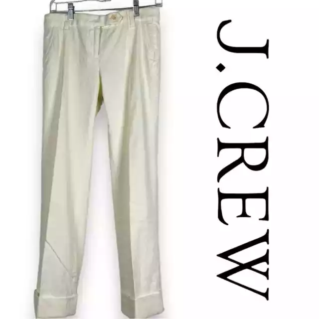 NEW WITH TAGS J Crew City Fit Corduroy Trousers White Womens Size 4P ...