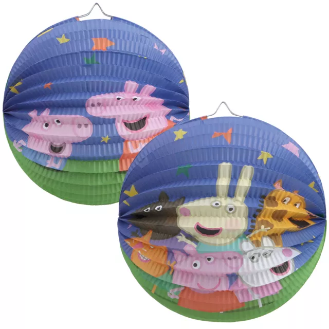 2x Ballon-Laterne für Kinder - Papierlampion Peppa Pig - Martinslaterne