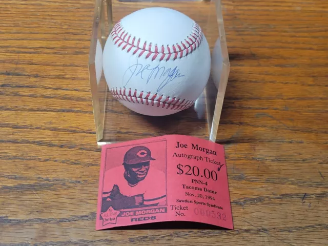 Joe Morgan Signed Rawlings ONL Baseball Autographed