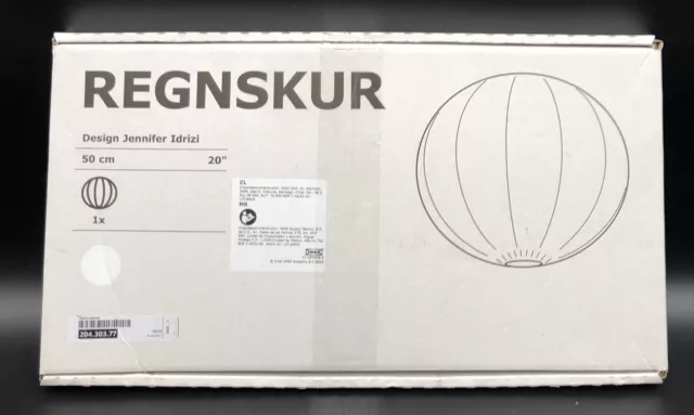 Brand New IKEA REGNSKUR White Pendant Lamp Shade 204.303.77