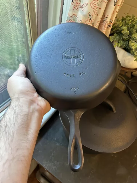 Griswold Small Logo No 6 Skillet Erie PA. 699 Cast Iron 9" Fry Pan Restored