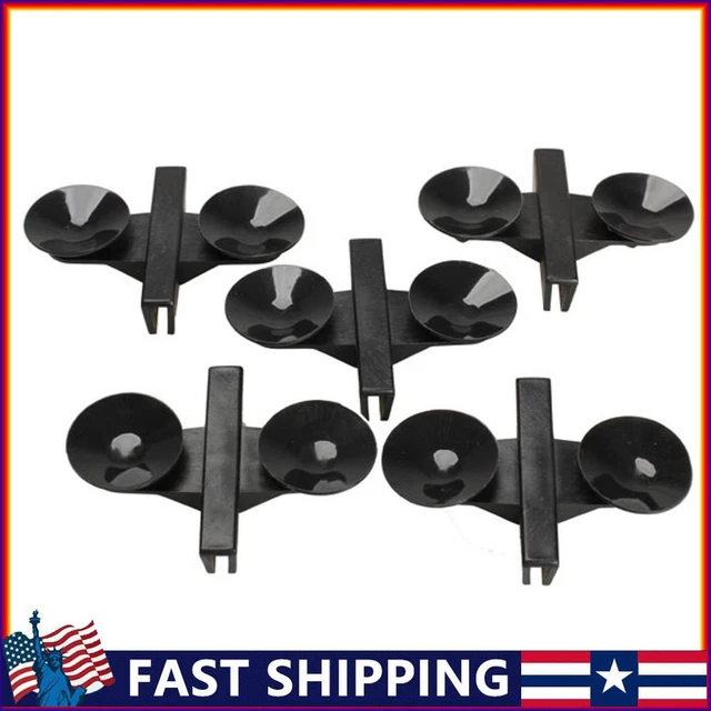 5pcs Divider Clips Black Plastic Glass Partition Clip for Fish Tank Aquarium