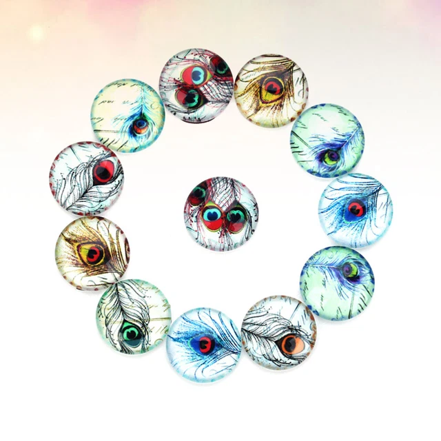 2x Flatback Glas Schmuck Schmuck Machen Anhänger Anhänger Fach Patch 4