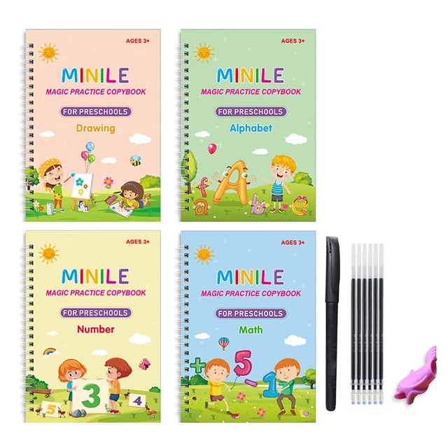 Magic Practice Copybook 12 Pieces Reusable Magical Copybook for Kids Learning