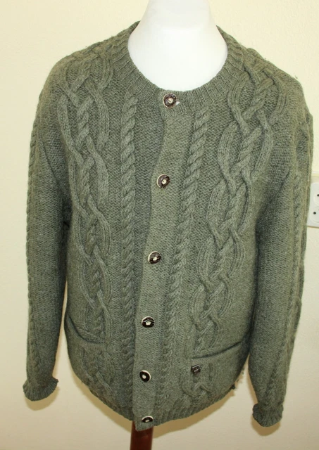 WESENJAK ZOPF WOLLE STRICK TIROLER TRACHTEN WALK JACKE FASCHING ca Gr. 52