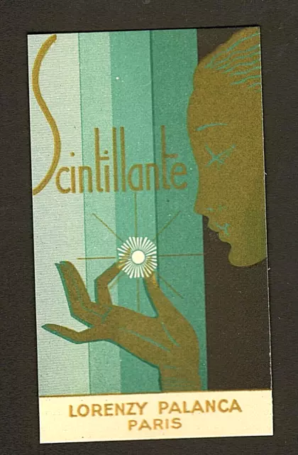10 CARTES PARFUMEES  anciennes : "Scintillante" de LORENZY-PALANCA 1920