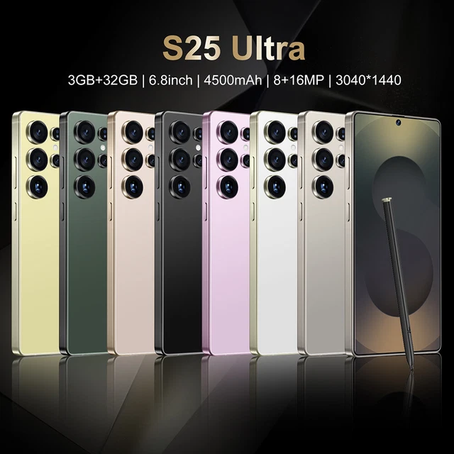 Smartphone Android 'S25 Ultra 5G' Débloqué - 6,8" 4+128 Go Double SIM - NEUF