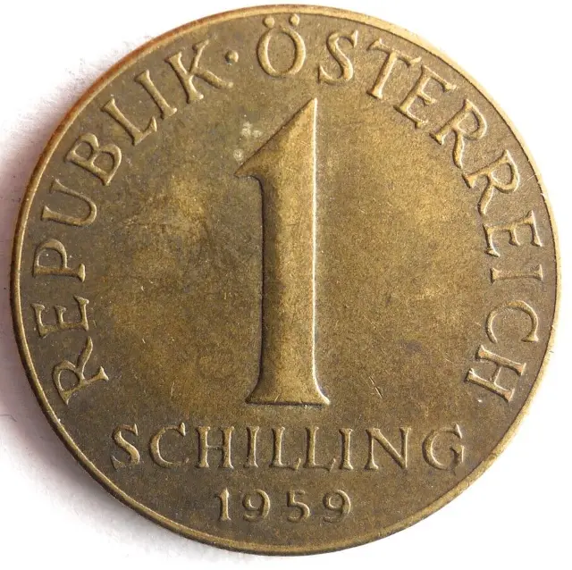 1959 AUSTRIA SCHILLING - High Quality Coin - FREE SHIP - Bin #349