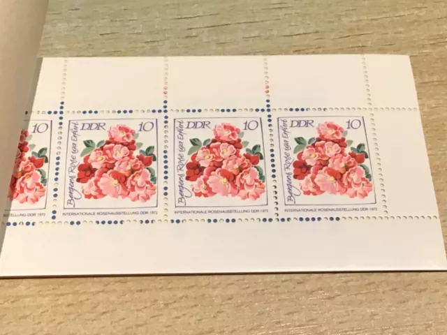 DDR MH 6 Rosen aus Spezialsammlung, 6I/ 2b 1, 15 Stiche, postfrisch