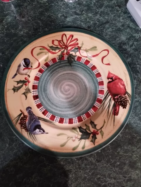 Lenox Winter Greetings Large Round Dish Catherine McClung