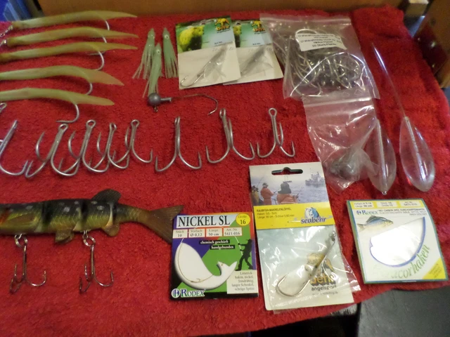 Angel Zubehör ,unbenutzt, für Dorsch etc ,Gummifische, Jigköpfe 3