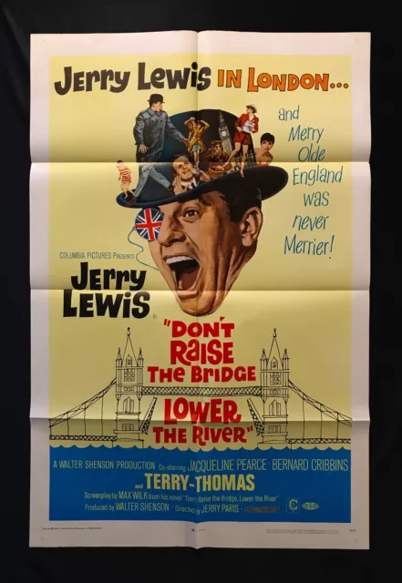 Jerry Lewis In "Don't Raise The Bridge Lower The River" 1968 Movie Poster 1 Sh