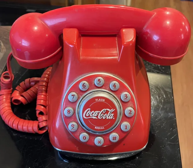 2003 Collectible Coca-Cola Retro Push Button Red Telephone!