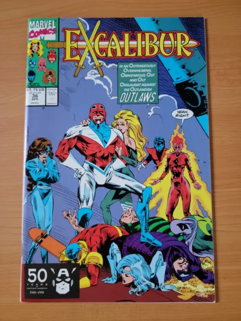 Excalibur #36 Direct Market Edition ~ NEAR MINT NM ~ 1991 DC Comics