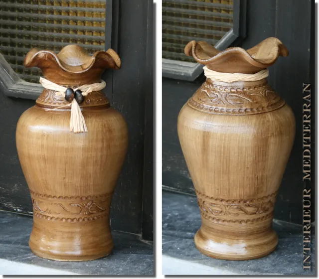 TISCHVASE Dekovase Vase 30 cm aus Keramik mediterran Portugal Deko Blumenvase