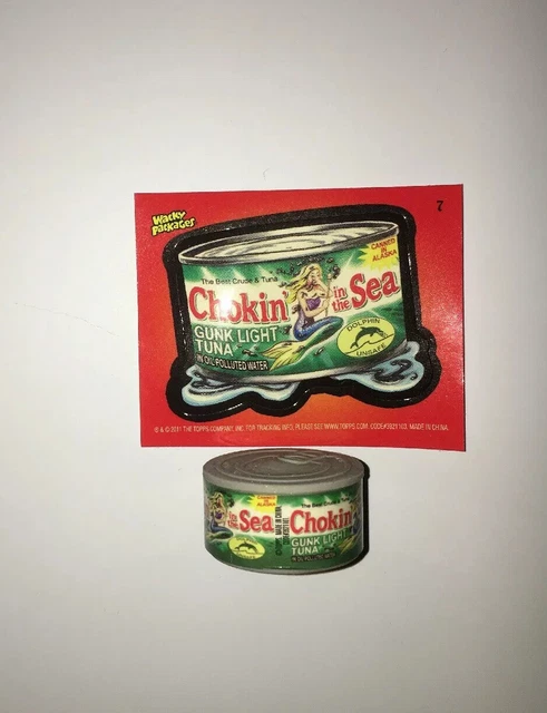 Topps 2011 Wacky Packages Series 2 Eraser And Sticker #7 Chokin in the Sea Card