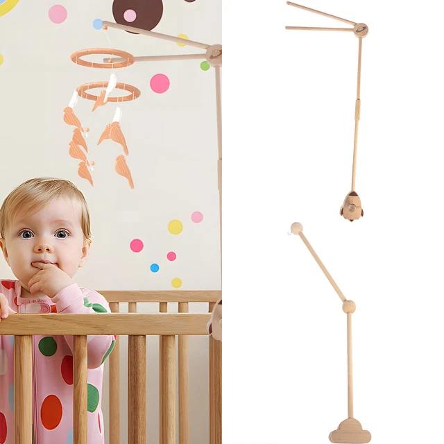 AU Baby Crib Mobile Arm 27/36" Wooden Holder Adjustable Angle Height Arm Crib