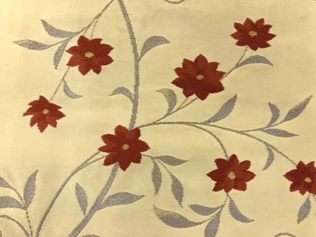 6378232: Japanese Kimono / Antique Nagoya Obi / Woven Floral Plants
