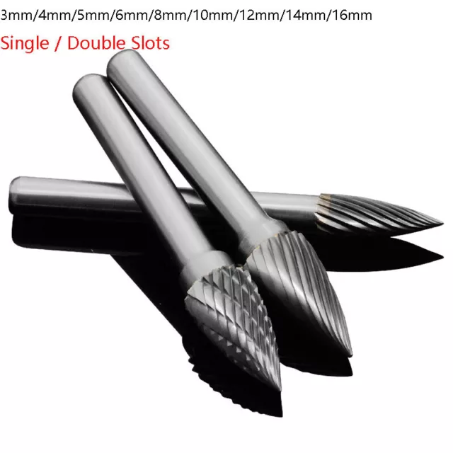 3-16mm Shank Carbide Rotary File G Type Burr Tungsten Cutter Grinding Drill Bit