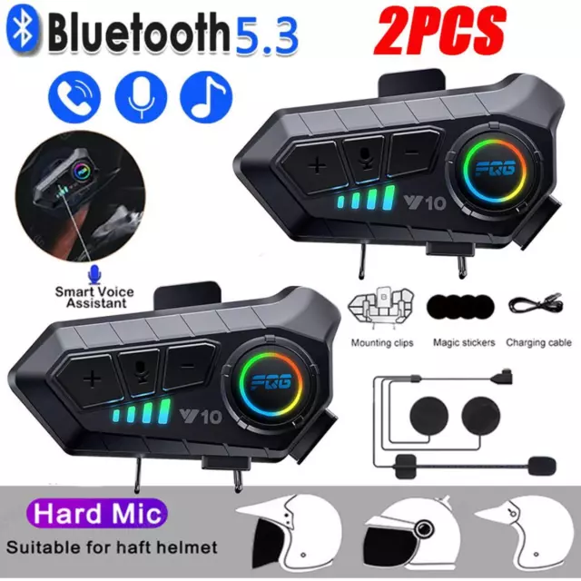 Casco Auricolare Bluetooth, Bt12 Casco Moto Interfono, Casco Sistema di  Comunicazione Moto Bluetooth Auricolare Musicale Bluetooth Bluetooth 5.0  Soluzione