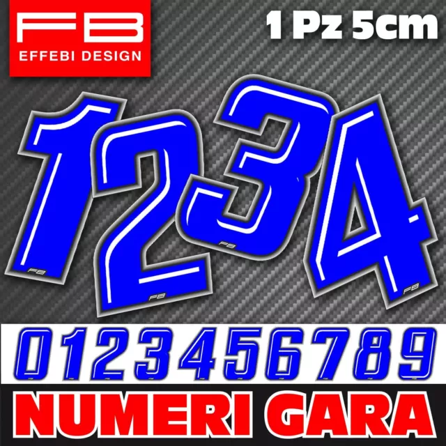 Adesivi Stickers NUMERO GARA NUMERI BLUE YAMAHA Moto Auto Go Kart Quad Barca Tir