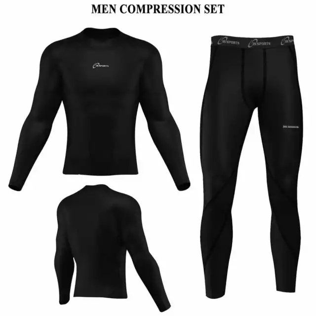Camicia termica uomo ragazzo armatura compressione strati base leggings top set pelle