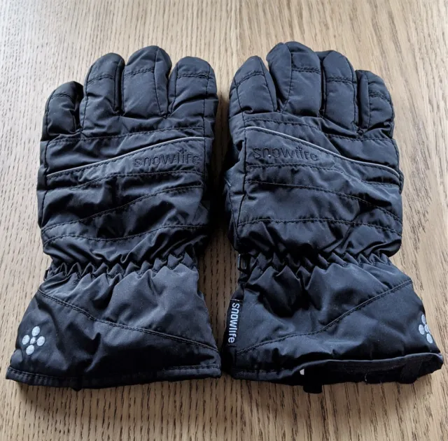SNOWLIFE Black Ski Gloves - Mens Size M