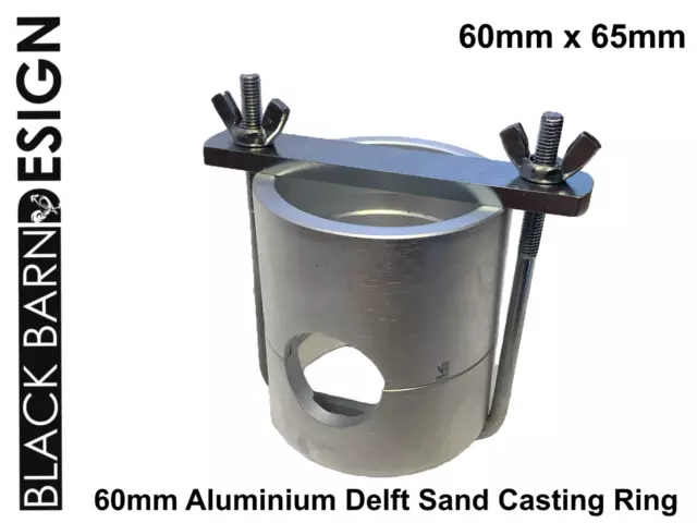 60 mm Aluminium 2 Part Mould Rings Delft Clay Petrobond Sand Casting with clamp