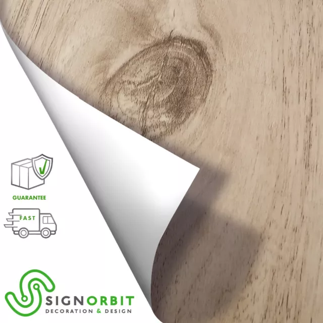 PELLICOLA DECORATIVA ADESIVA effetto legno rilievo larg.122cm LEGNO BETULLA  EUR 12,90 - PicClick IT