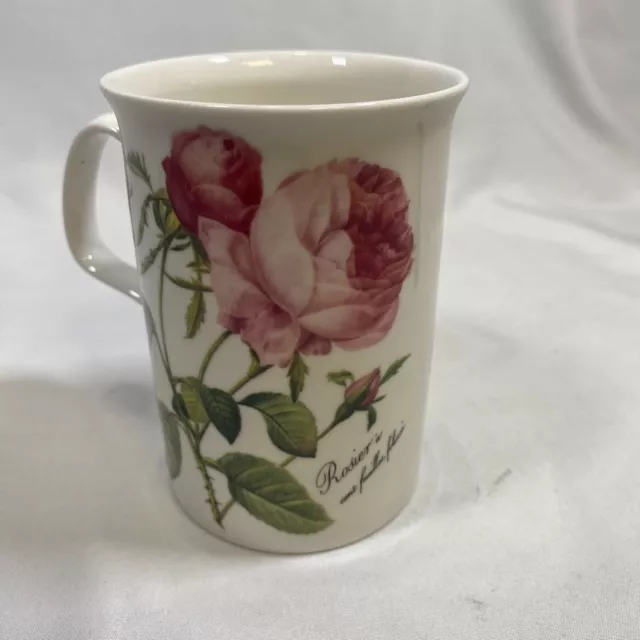 Taza de café té Roy Kirkham Redoute Roses 10 oz BoneChina Inglaterra De colección 1996