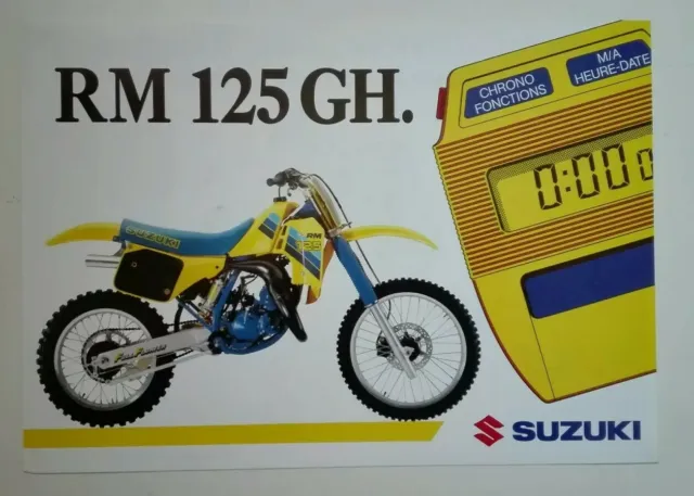 Prospectus Catalogue Brochure Moto Suzuki RM 125 GH 1987
